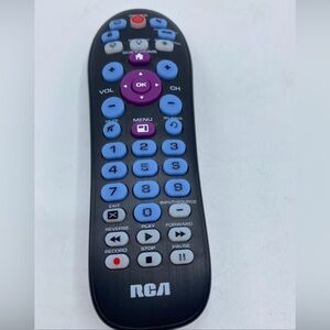 RCA RCR414BHE 4-Device Universal Remote Control Replacement TV DVD Blu-ray Sat